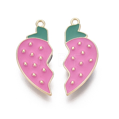 Alloy with Enamel Split Pendants PALLOY-Q466-05G-01-1