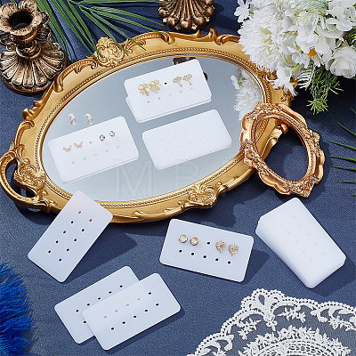 12Pcs 10-Hole Acrylic Earring Display Cards EDIS-OC0001-10A-1