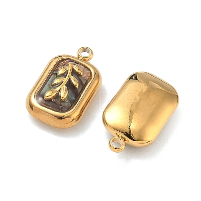 304 Stainless Steel Shell Pendants STAS-F345-01F-G-1