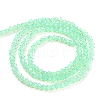 Baking Painted Transparent Glass Beads Strands DGLA-F029-J2mm-05-1