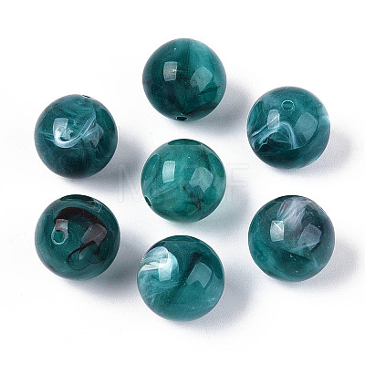 Round Acrylic Imitation Gemstone Beads OACR-R029-16mm-17A-1
