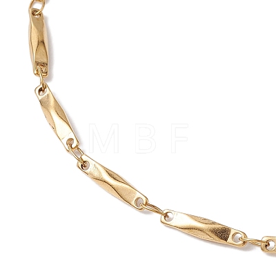 304 Stainless Steel Link Bar Chain Anklets for Women AJEW-AN00621-1