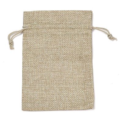 Christmas Printed Burlap Packing Pouches Drawstring Bags ABAG-Q053-02A-08-1