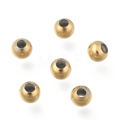 Round PVD Vacuum Plating 304 Stainless Steel Beads LS-X-STAS-F105-03-4mm-1