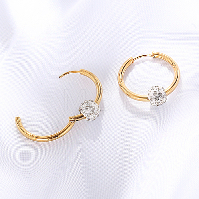 304 Stainless Steel Hoop Earrings JN7937-1