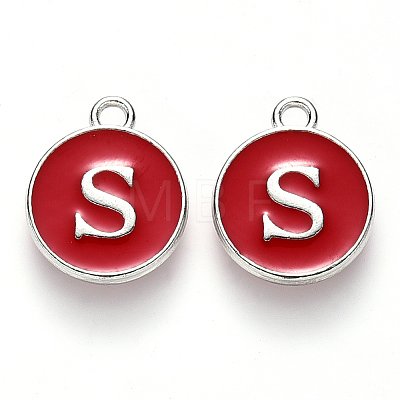 Platinum Plated Alloy Enamel Charms LS-ENAM-S118-03S-P-1