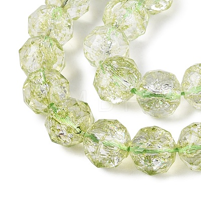 Crackle Transparent Glass Beads Strands GLAA-N063-10mm-07-1