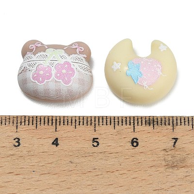 Opaque Resin Cushion Cabochons RESI-C074-02-1