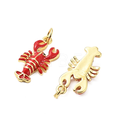 Brass Enamel Pendants KK-L237-027G-02-1