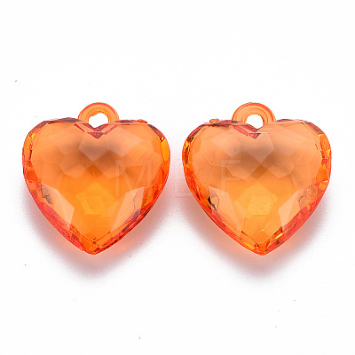 Transparent Acrylic Pendants TACR-T024-03B-921-1