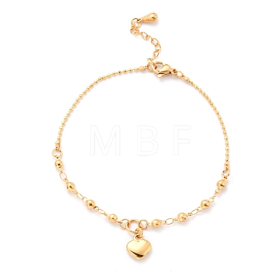 304 Stainless Steel Heart Charm Bracelets STAS-B021-11-1