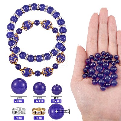 175Pcs Natural Malaysia Jade Beads for DIY Jewelry Making DIY-SZ0005-97-1