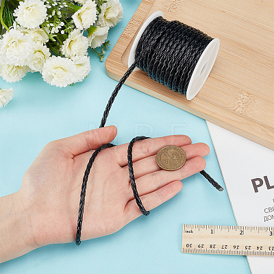 4-Ply Round Imitation Leather Braided Cord LC-WH0003-10A-1
