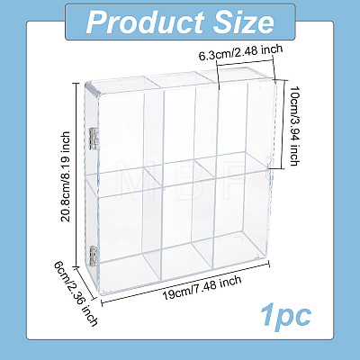 6 Grids Acrylic Bead Containers CON-WH0086-119-1