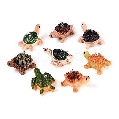 Opaque Resin Pendants RESI-N051-04-1
