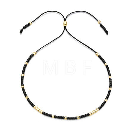 Adjustable Glass Seed Bead Slider Bracelets for Women VT9382-59-1