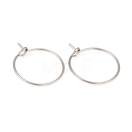 316L Surgical Stainless Steel Hoop Earring Findings STAS-G229-07P-01-1