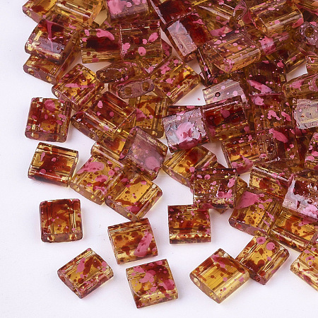 2-Hole Transparent Glass Seed Beads SEED-S023-30C-10-1