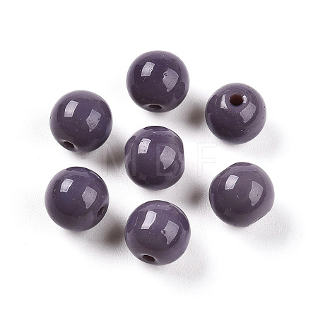 Opaque Solid Color Glass Beads X1-GLAA-N007-8mm-A07-1