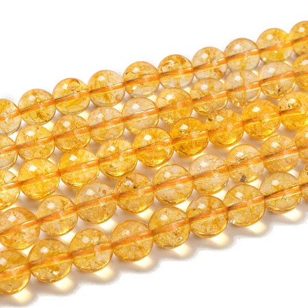 Natural Citrine Beads Strands G-E326-10mm-01-1