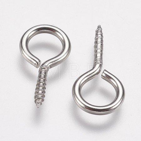 Tarnish Resistant 304 Stainless Steel Screw Eye Pin Peg Bails STAS-I097-077E-1
