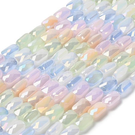 Electroplate Glass Beads Strands X-EGLA-P065-02A-01-1