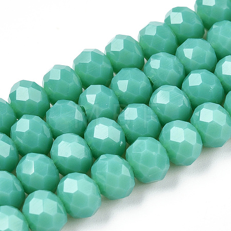Opaque Solid Color Glass Beads Strands EGLA-A034-P1mm-D31-1