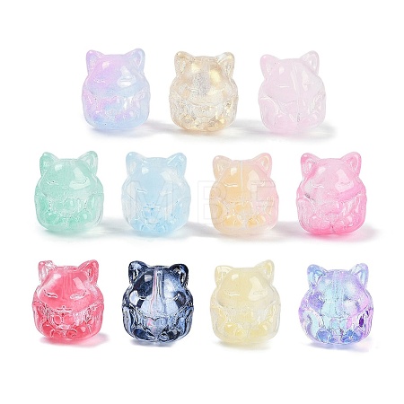 Transparent Spray Paint Glass Beads X1-GLAA-H035-01-1