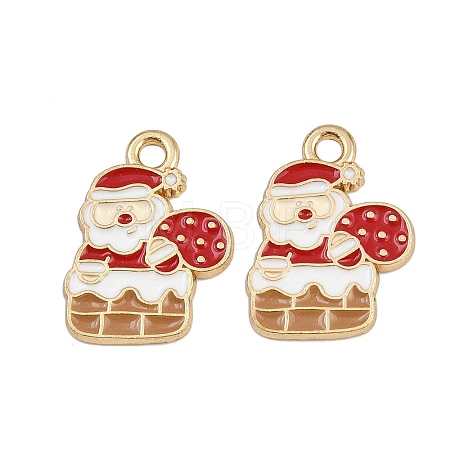 Christmas Themes Alloy Enamel Pendants ENAM-Z023-01G-07-1