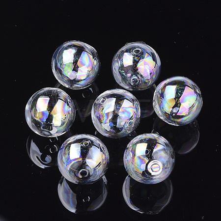 Handmade Blown Glass Globe Beads X-DH017J-1-20mm-AB-1