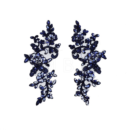 Leaves Polyester Embroidery Ornaments Accessories DIY-WH0281-11D-1