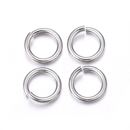 Tarnish Resistant 304 Stainless Steel Open Jump Rings X-STAS-F174-12P-1