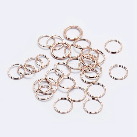 925 Sterling Silver Saw Cut Open Jump Rings STER-F036-02RG-0.8x4mm-1