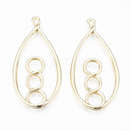 Rack Plating Alloy Pendants PALLOY-T077-64LG-RS-1