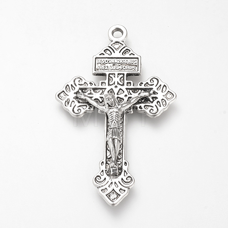 Tibetan Style Alloy Big Pendants TIBE-Q072-06AS-RS-1