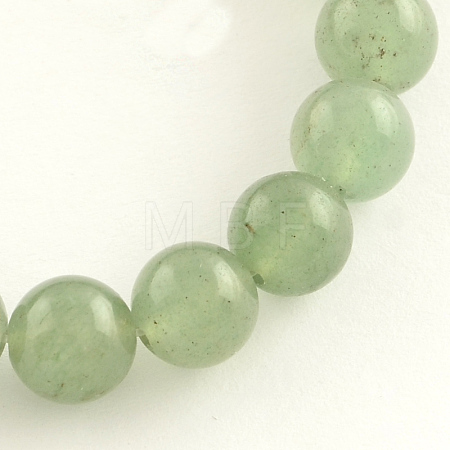 Natural Gemstone Green Aventurine Round Bead Strands G-R265-6mm-1