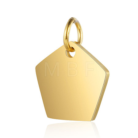 Ion Plating(IP) 304 Stainless Steel Stamping Blank Tag Charms STAS-I311-23G-1
