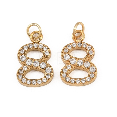 304 Stainless Steel Rhinestone Pendants STAS-N133-03I-G-1