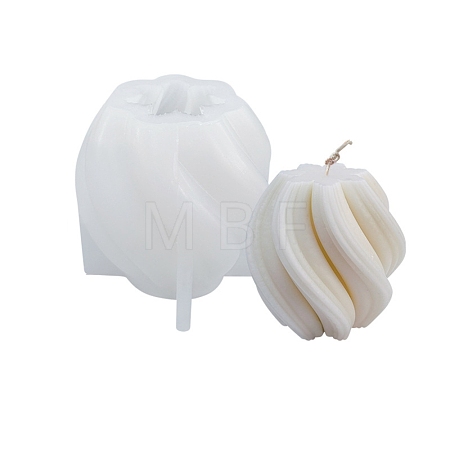 DIY Twist-shaped Candle Making Silicone Molds DIY-D057-08-1
