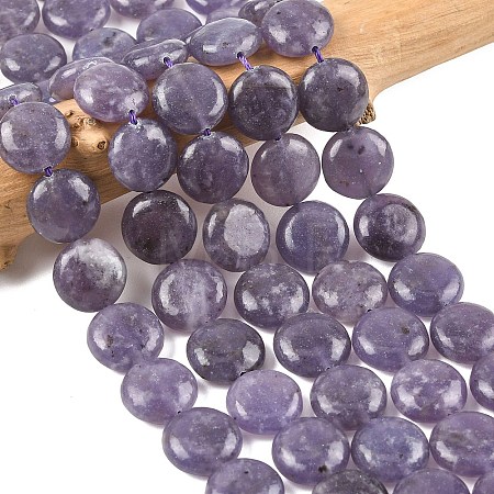 Natural Lepidolite/Purple Mica Stone Beads Strands G-L648-B09-15mm-1