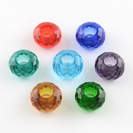 120 Faceted Glass European Beads GPDL-R014-M-1