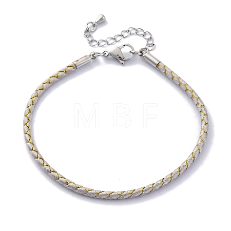 Polyester Cord Braided Bracelet Makings MAK-Z003-01P-15-1