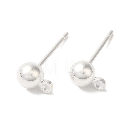 Brass Studs Earrings Finding KK-K383-03B-S-1