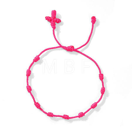 Bohemian Knotted Braided Nylon Cord Bracelets UQ5107-2-1