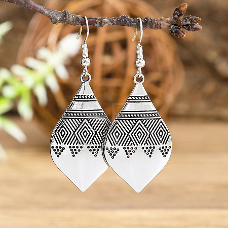 Zinc Alloy Dangle Earrings FS-WG945BB-07-1