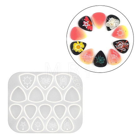 Guitar Pick Shape Silicone Molds DIY-P025-05-1