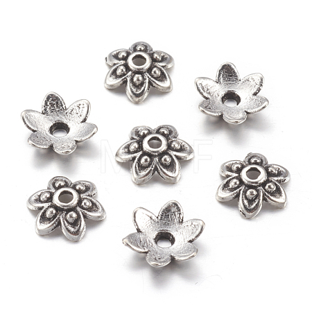 Tibetan Style Alloy Bead Caps X-LF0626Y-1