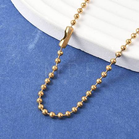 304 Stainless Steel Ball Chain Necklace MAK-R012-02G-1