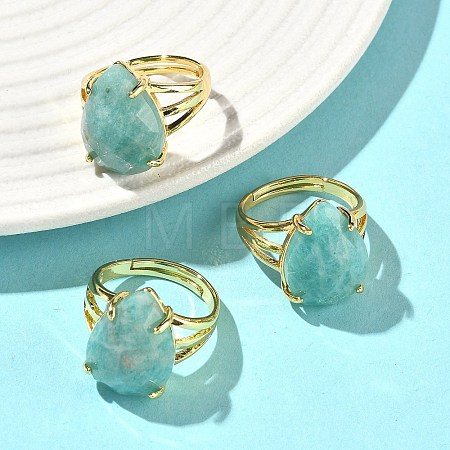 Brass Cuff Open Rings RJEW-D347-04G-12-1