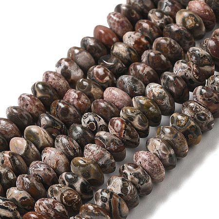 Natural Leopard Skin Jasper Beads Strands G-Z030-A07-01-1